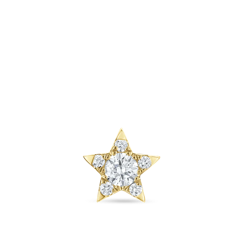 Diamond Star Threaded Stud Earring With Titanium Backing - Image 19