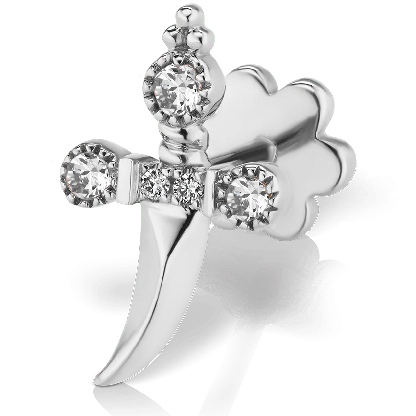 Diamond Trinity Hilt Dagger Threaded Stud - Image 2