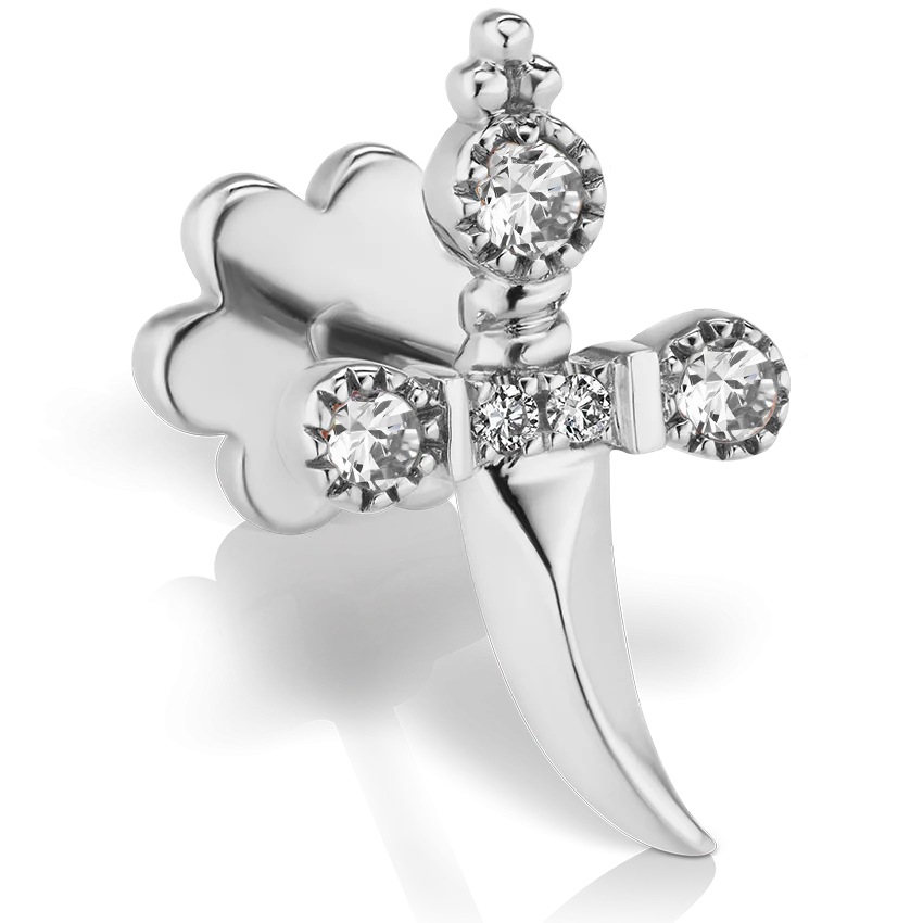 Diamond Trinity Hilt Dagger Threaded Stud - Image 3