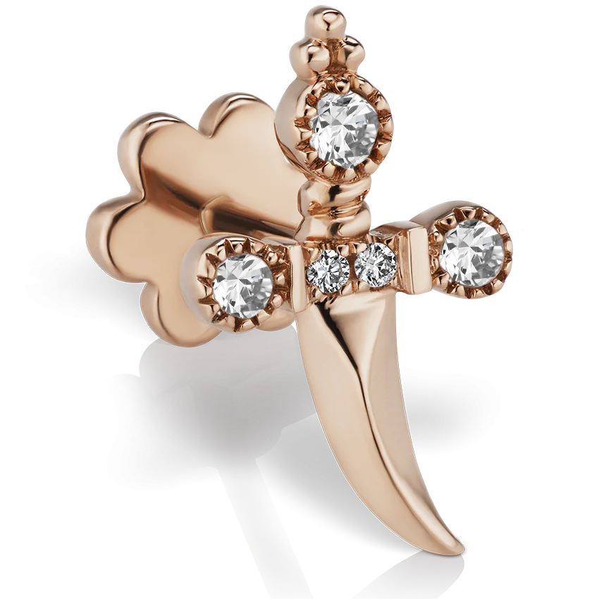 Diamond Trinity Hilt Dagger Threaded Stud - Image 7