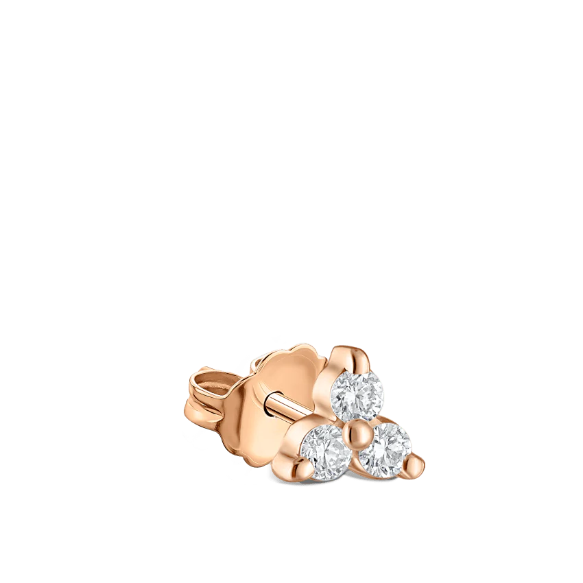 Diamond Trinity Stud Earring - Image 14
