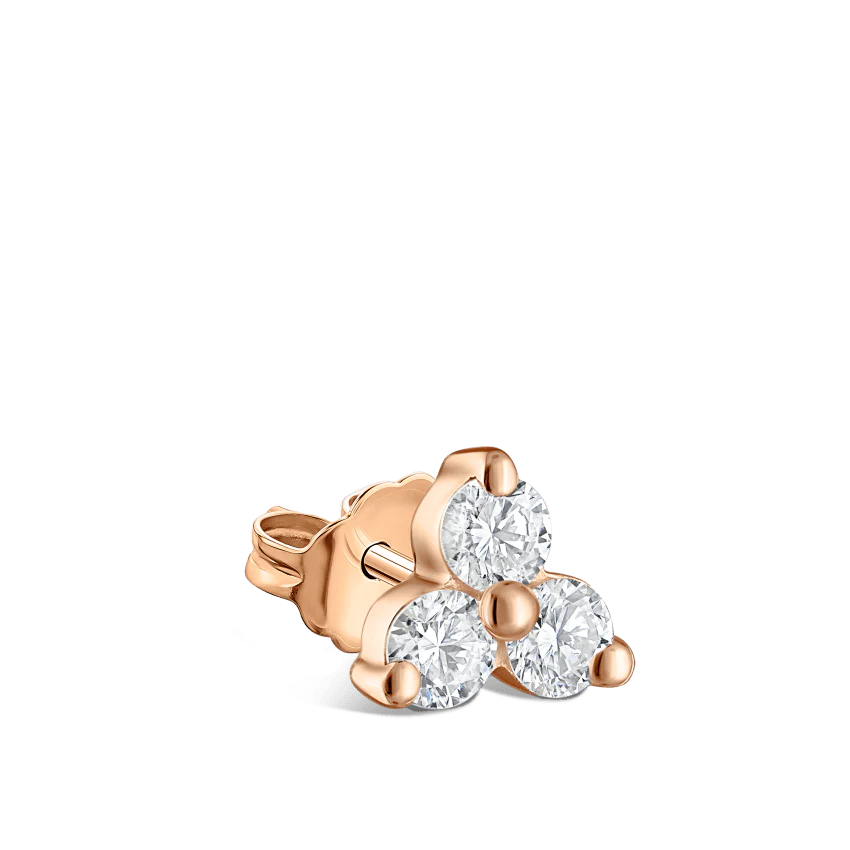 Diamond Trinity Stud Earring - Image 17