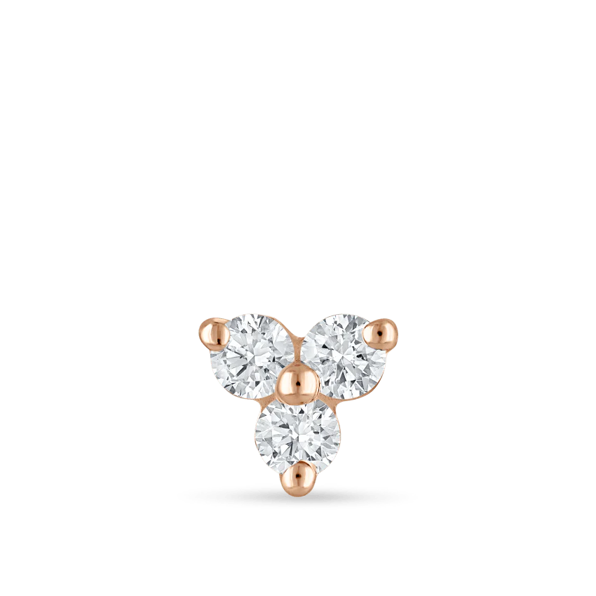 Diamond Trinity Stud Earring - Image 19