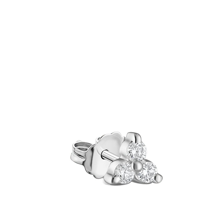 Diamond Trinity Stud Earring - Image 2
