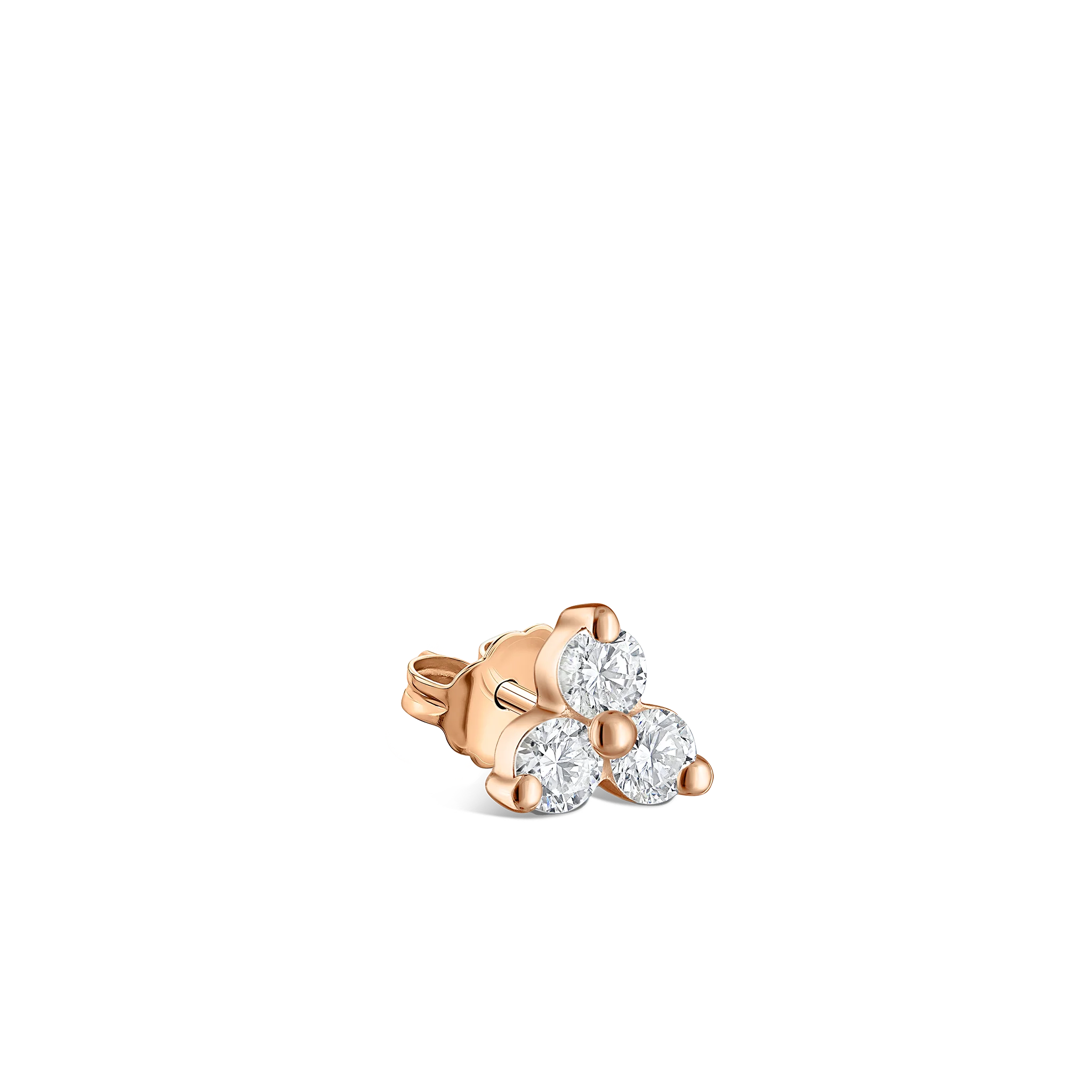Diamond Trinity Stud Earring - Image 23