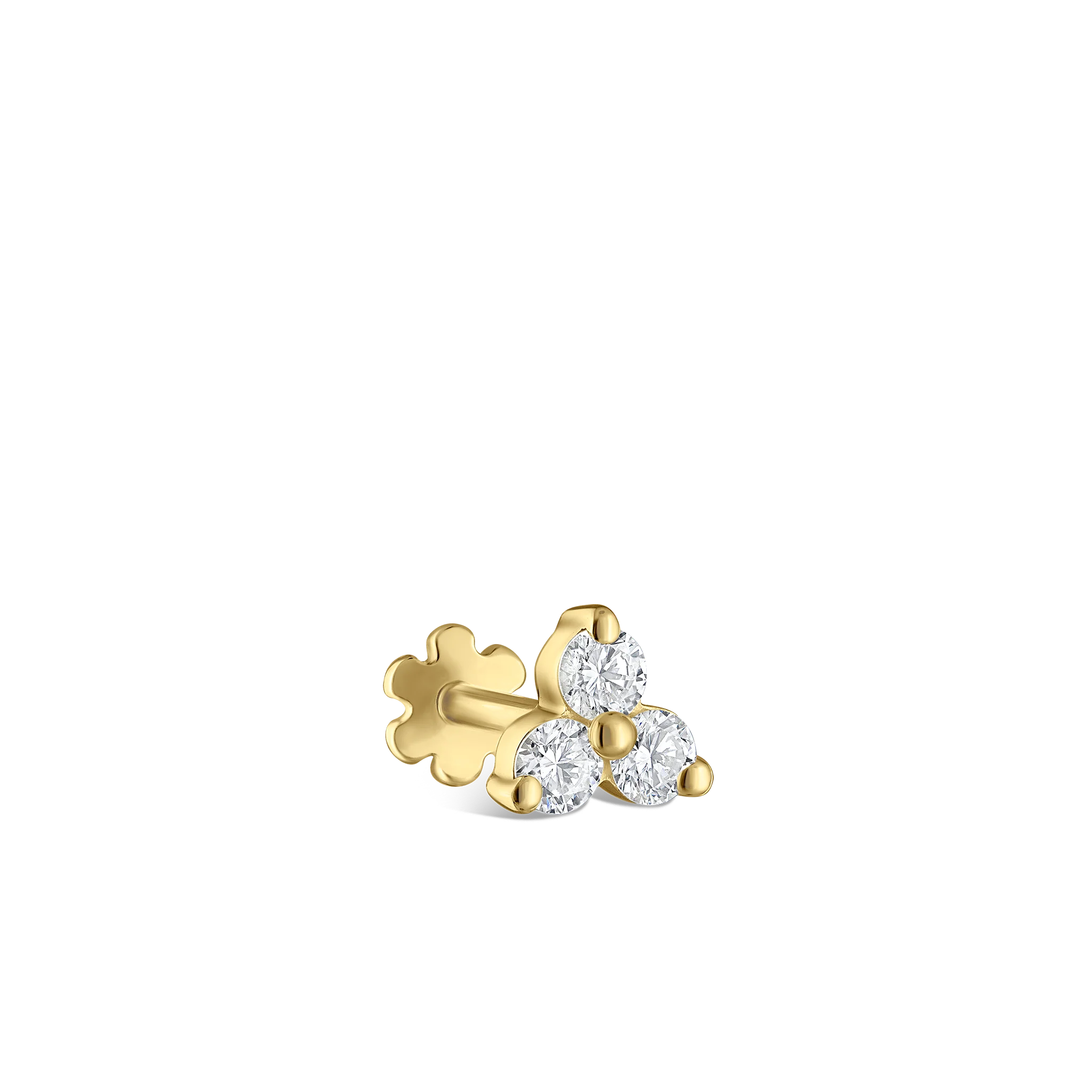 Diamond Trinity Threaded Stud Earring - Image 28