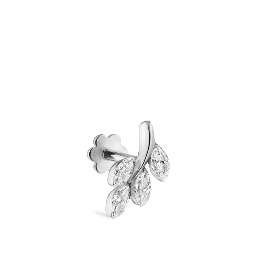 Diamond Vine Threaded Stud Earring - Image 16