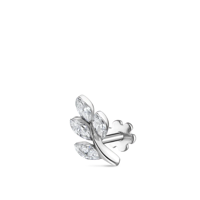 Diamond Vine Threaded Stud Earring - Image 18