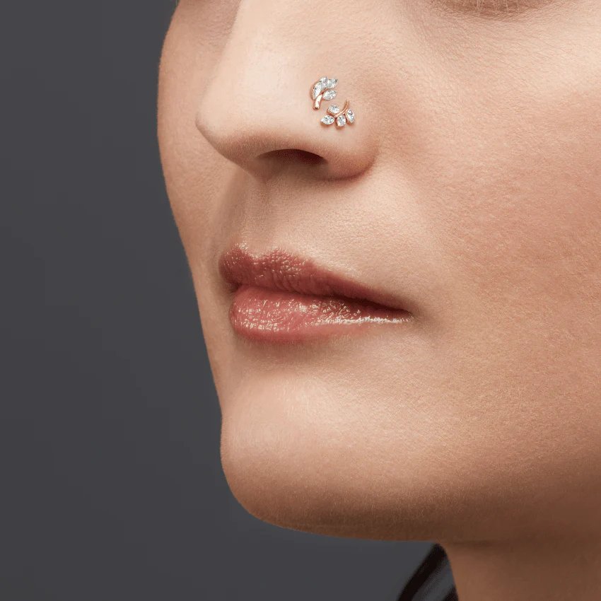 Diamond Vine Threaded Stud Earring - Image 21