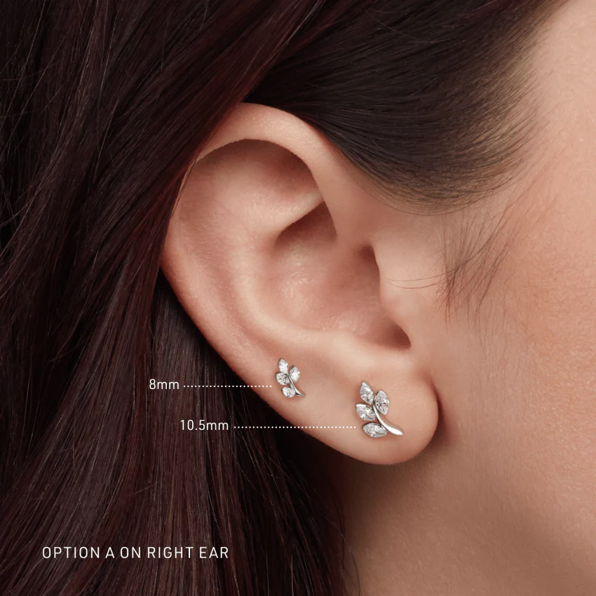 Diamond Vine Threaded Stud Earring - Image 22