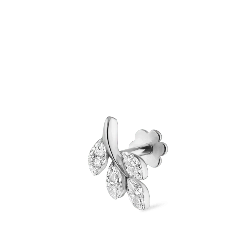 Diamond Vine Threaded Stud Earring - Image 25