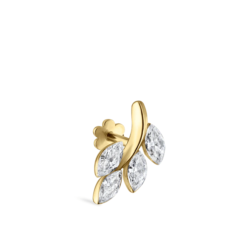 Diamond Vine Threaded Stud Earring - Image 31
