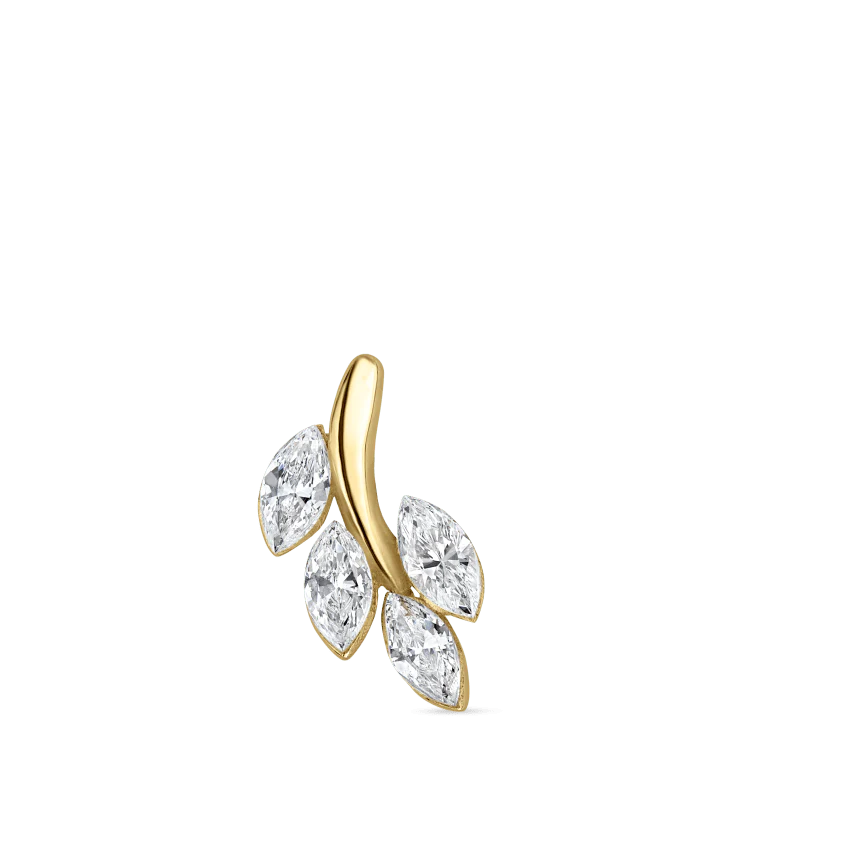 Diamond Vine Threaded Stud Earring - Image 40