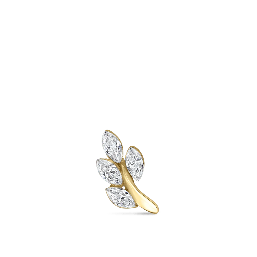 Diamond Vine Threaded Stud Earring - Image 49