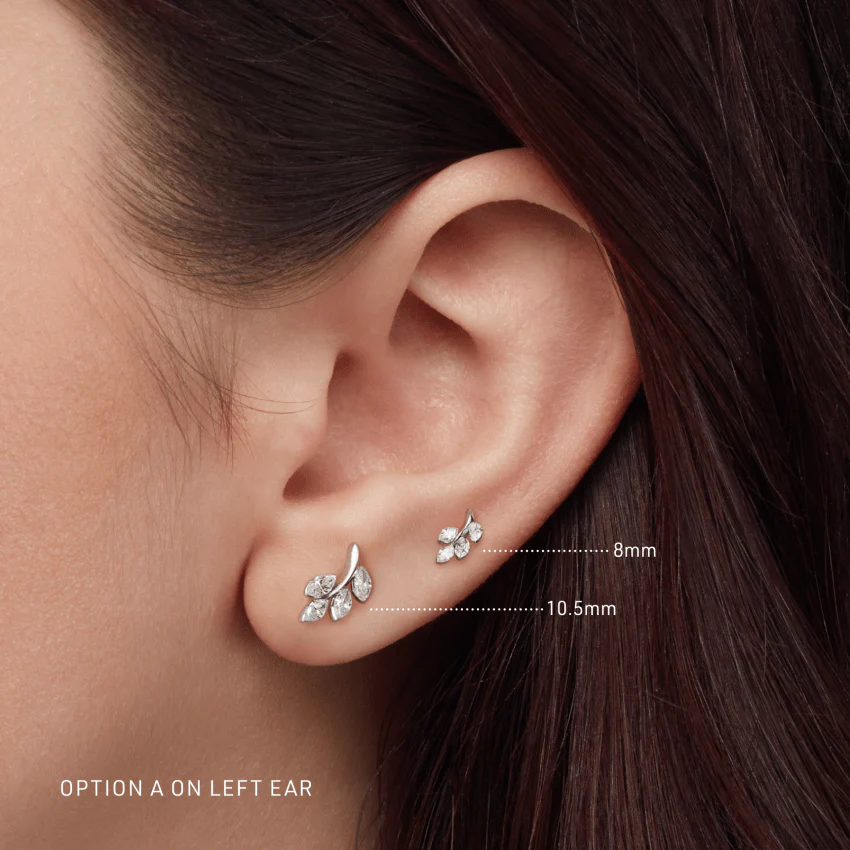 Diamond Vine Threaded Stud Earring - Image 53