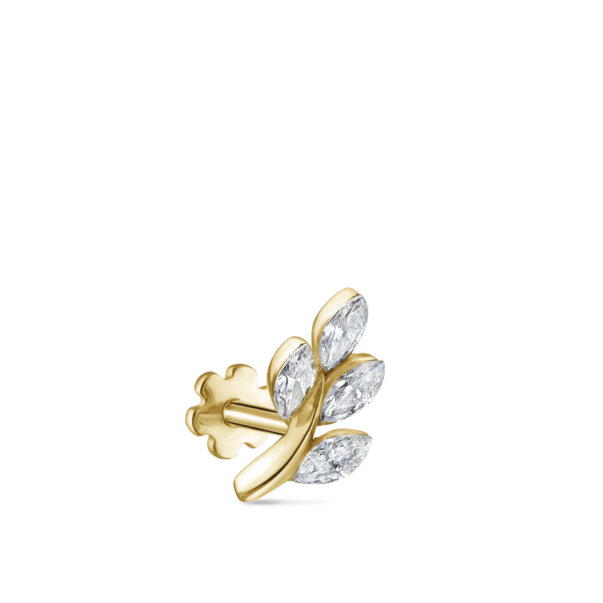 Diamond Vine Threaded Stud Earring - Image 56
