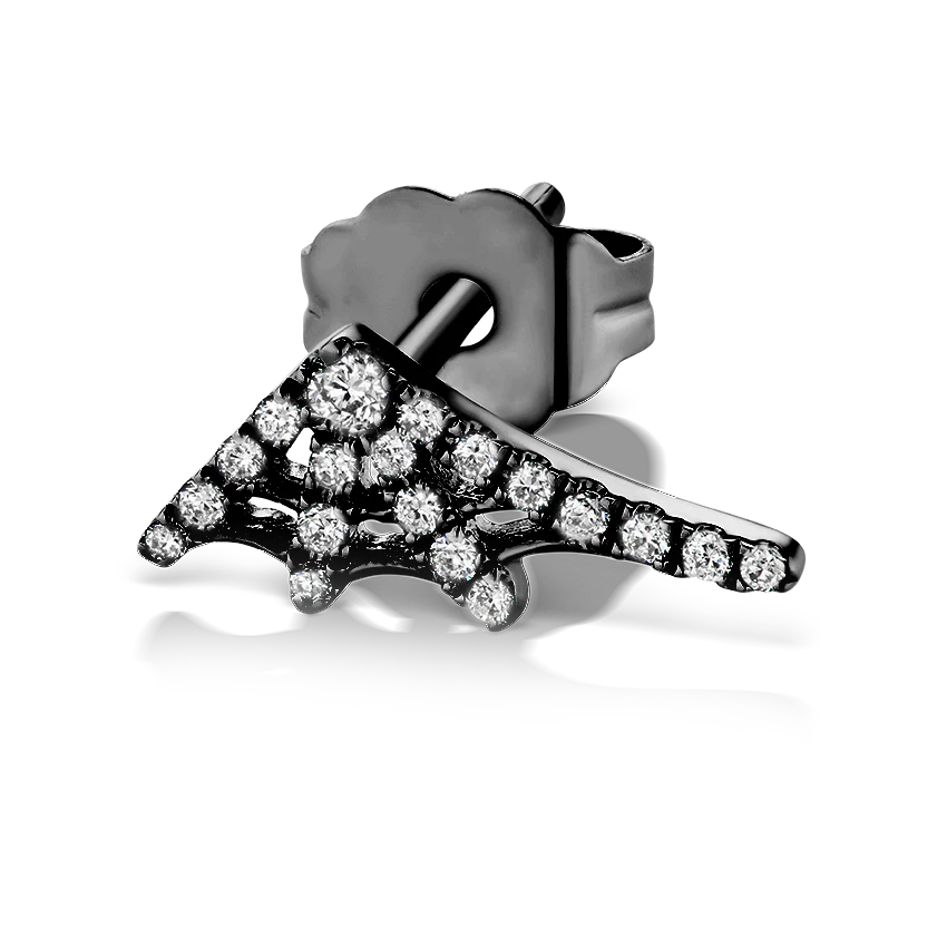 Diamond Web Stud Earring - Image 15