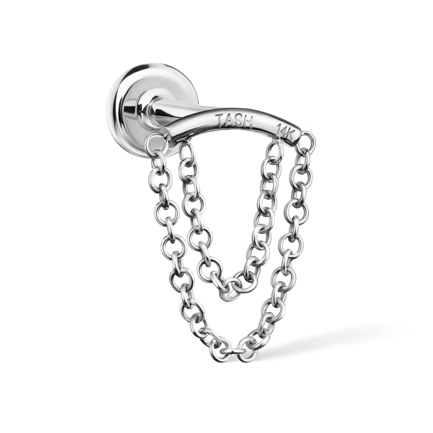Double Chain Threaded Stud Drape With Titanium Backing