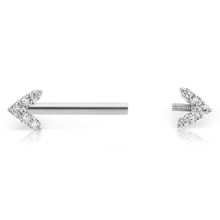 Double Diamond Arrow Nipple Barbell - Image 21