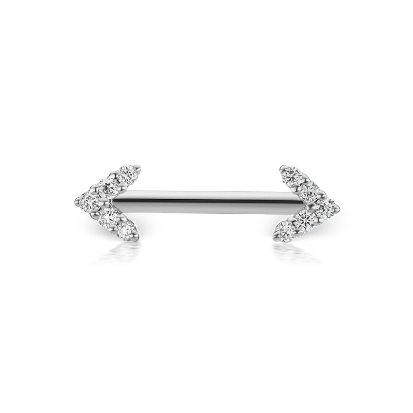 Double Diamond Arrow Nipple Barbell - Image 24