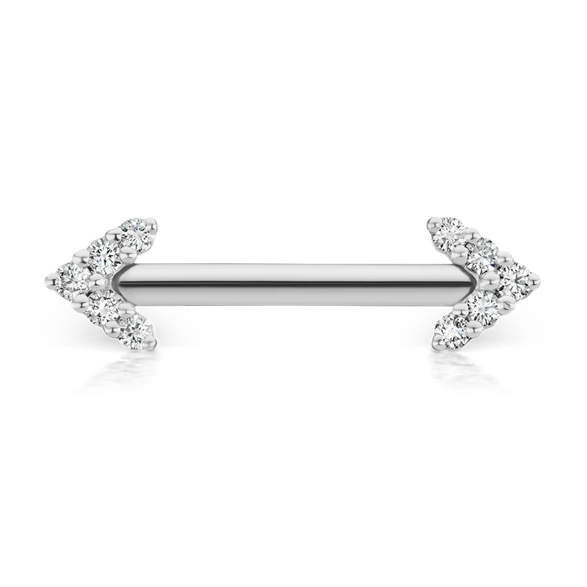 Double Diamond Arrow Nipple Barbell - Image 42