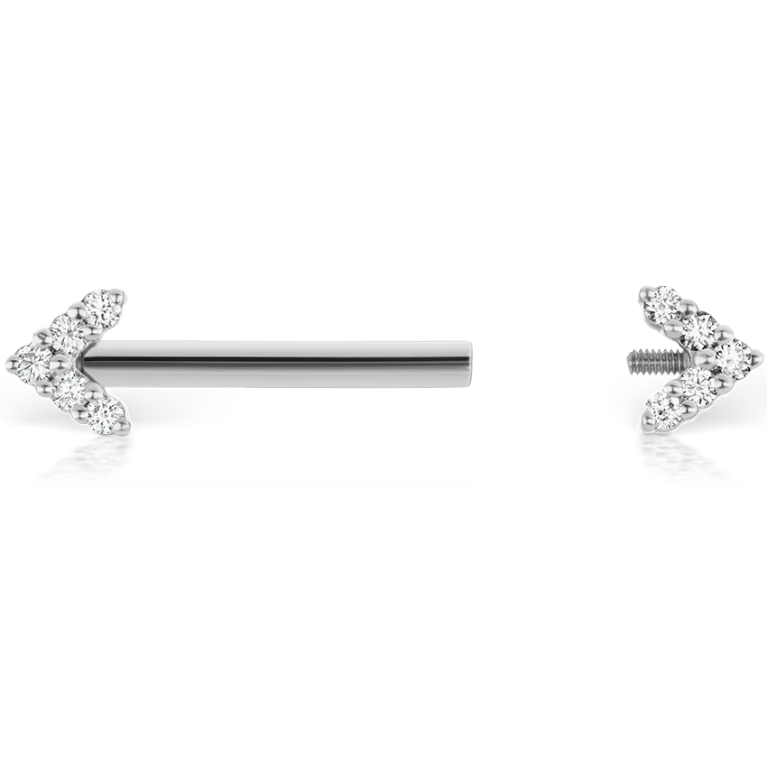 Double Diamond Arrow Nipple Barbell - Image 43