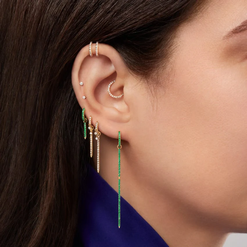 Emerald Eternity Hoop Earring - Image 21