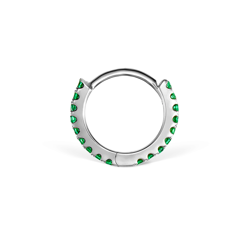 Emerald Eternity Hoop Earring - Image 3