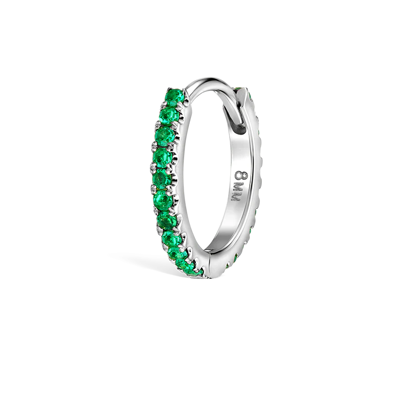 Emerald Eternity Hoop Earring - Image 7
