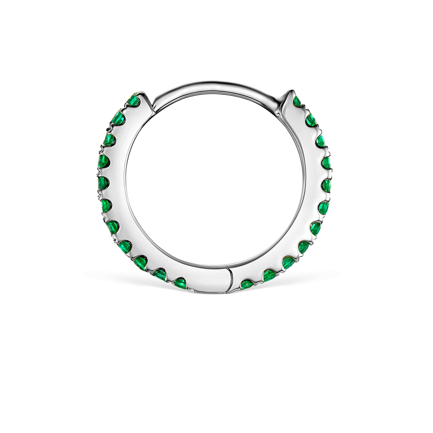 Emerald Eternity Hoop Earring - Image 8