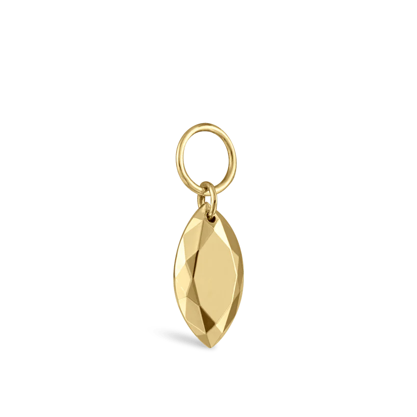 Faceted Gold Marquise Charm - Image 27