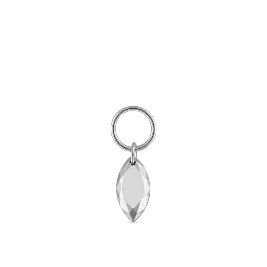 Faceted Gold Marquise Charm - Image 3