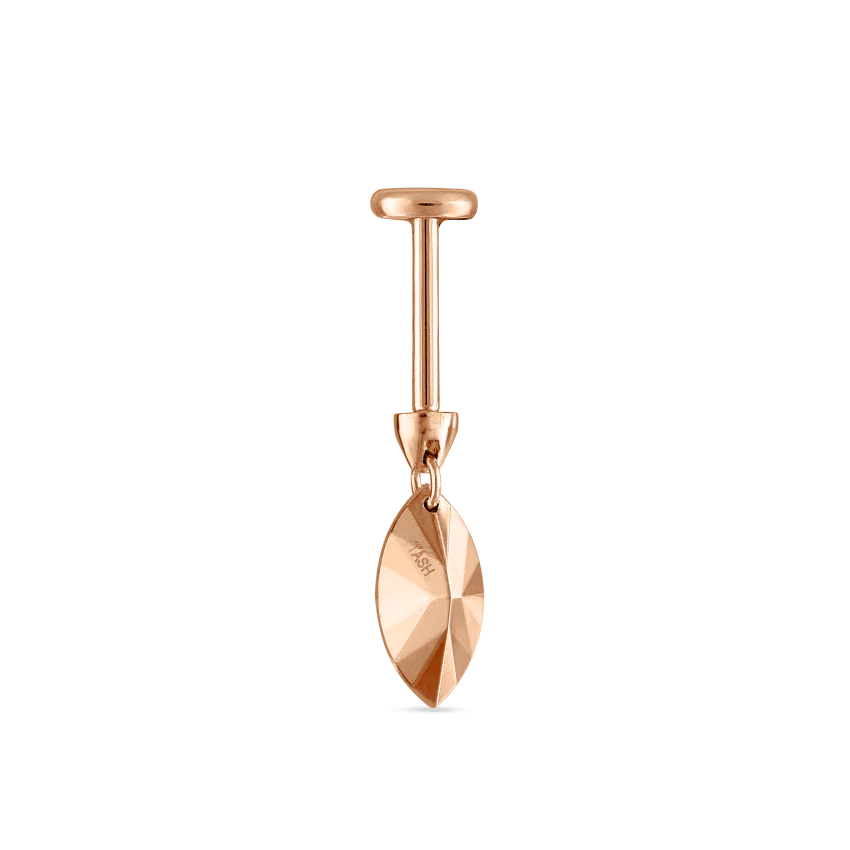 Faceted Gold Marquise Threaded Charm Earring - Image 44