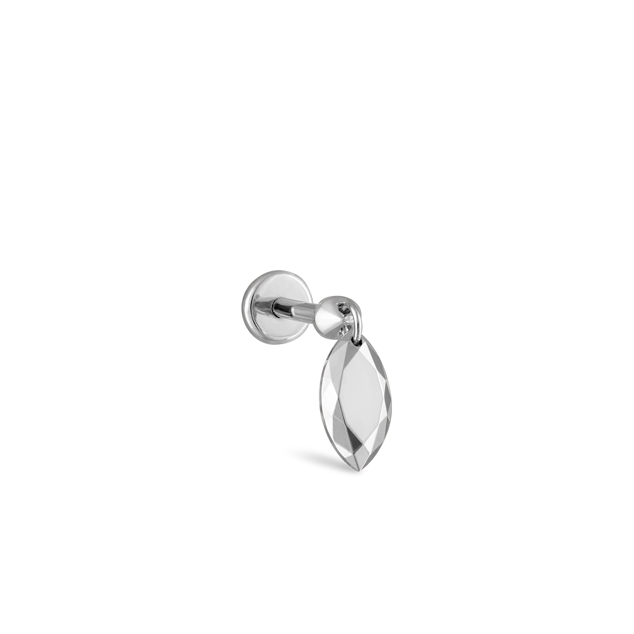 Faceted Gold Marquise Threaded Charm Earring - Image 52