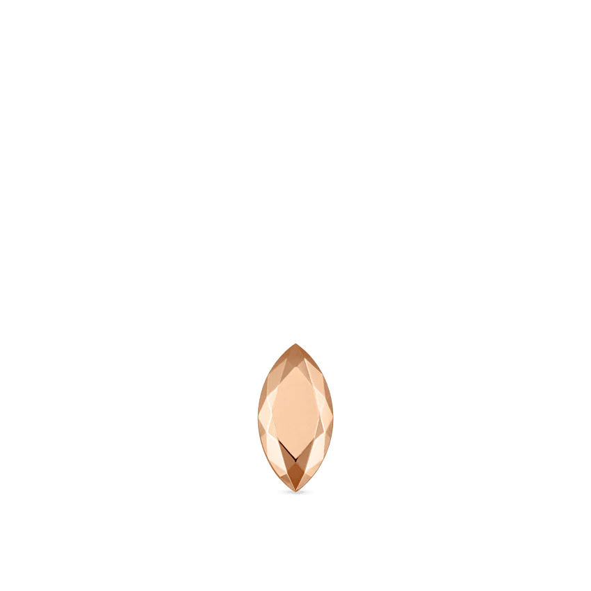 Faceted Gold Marquise Threaded Stud Earring - Image 32