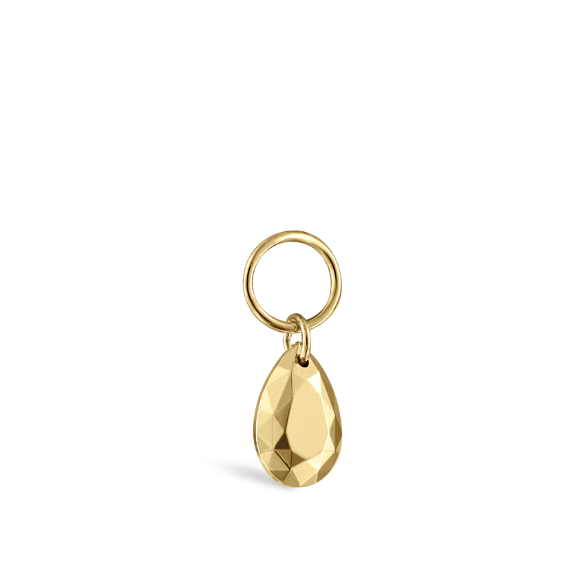 Faceted Gold Pear Charm - Image 17