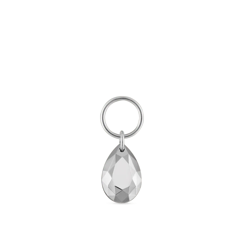 Faceted Gold Pear Charm - Image 2