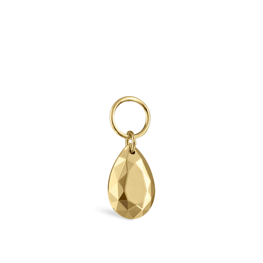 Faceted Gold Pear Charm - Image 20