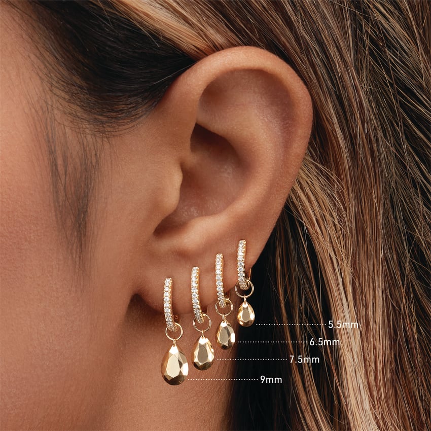 Faceted Gold Pear Charm - Image 21