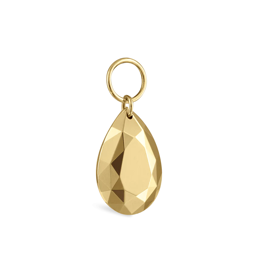 Faceted Gold Pear Charm - Image 27