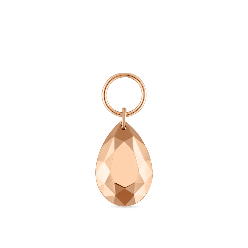 Faceted Gold Pear Charm - Image 35
