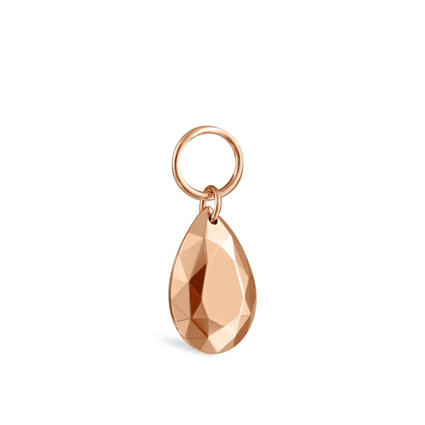 Faceted Gold Pear Charm - Image 36