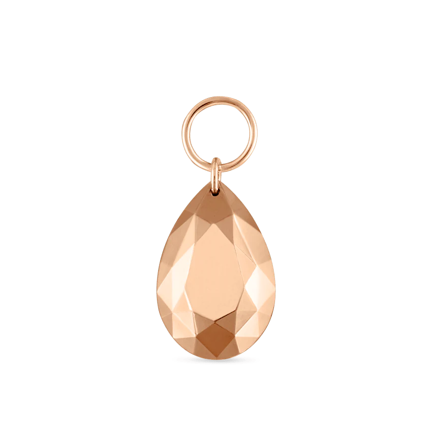 Faceted Gold Pear Charm - Image 39