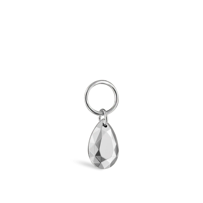 Faceted Gold Pear Charm - Image 4