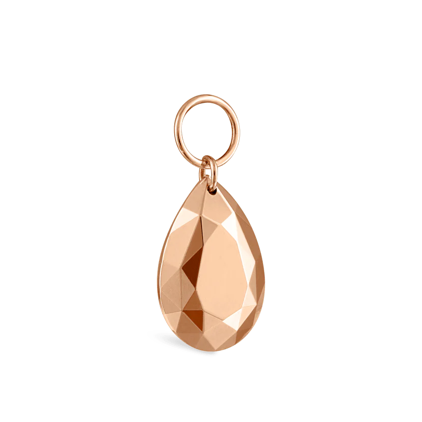 Faceted Gold Pear Charm - Image 40