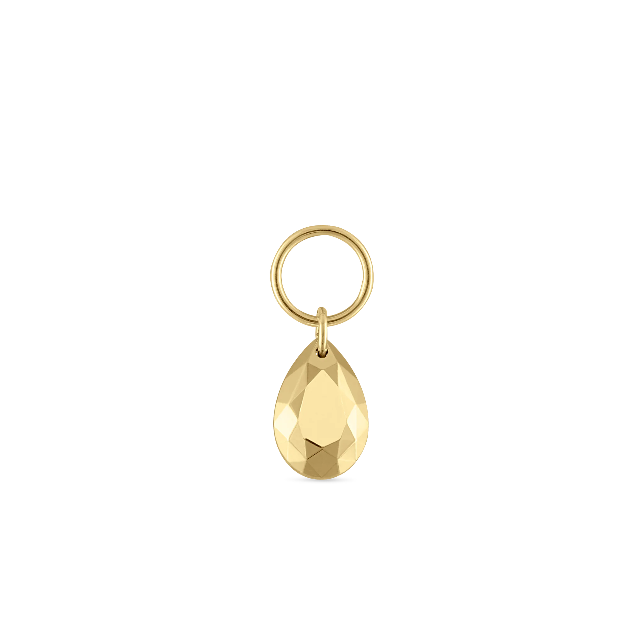 Faceted Gold Pear Charm - Image 44