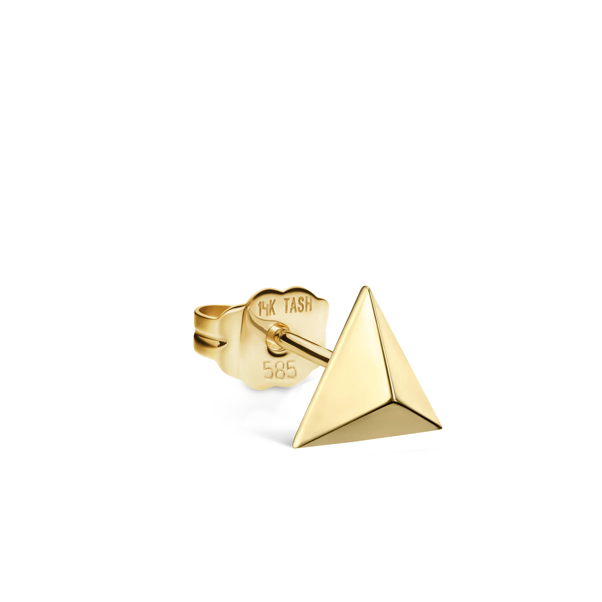 Faceted Triangle Stud Earring - Image 10