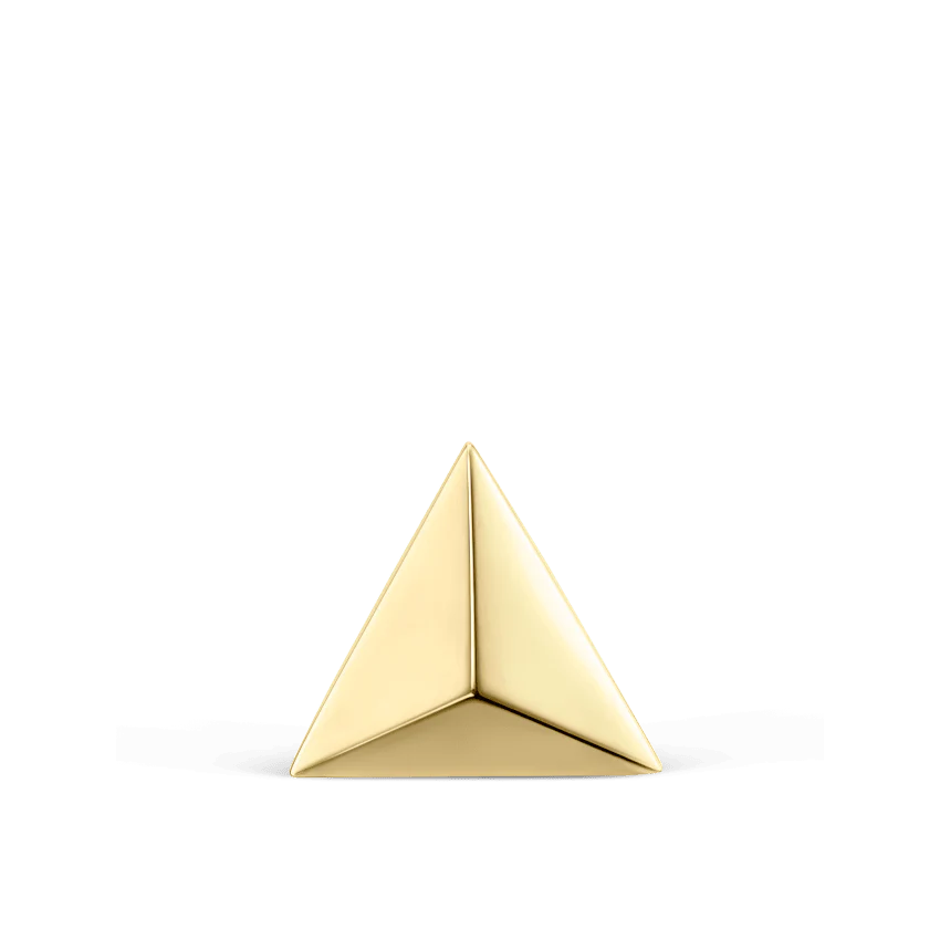 Faceted Triangle Stud Earring - Image 5
