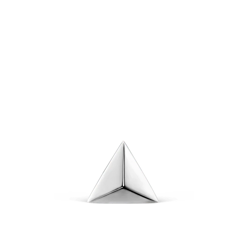 Faceted Triangle Threaded Stud Earring - Image 15