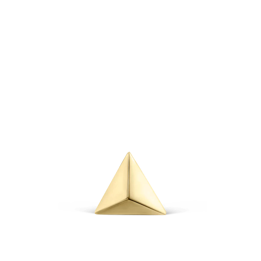 Faceted Triangle Threaded Stud Earring - Image 26